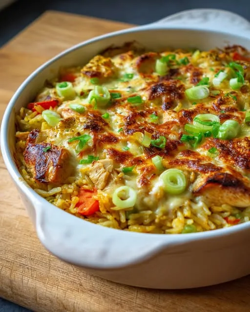 Nasi-Ovenschotel met Kip en Groenten