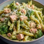 Pasta Pesto met Zalm en Broccoli