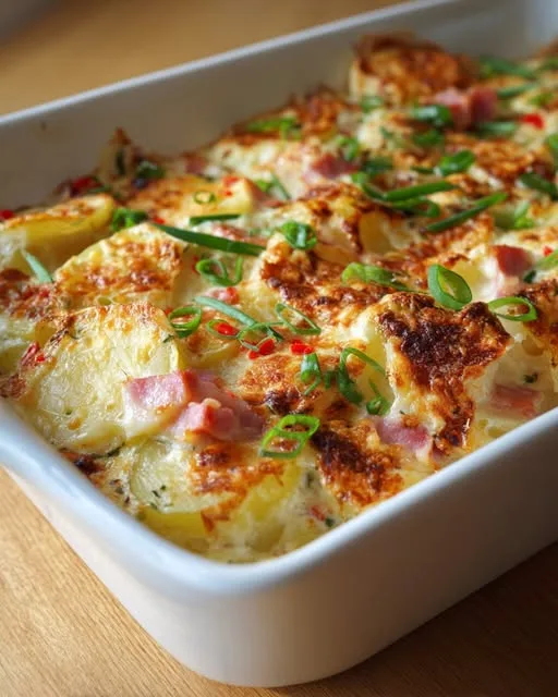 Prei-Ovenschotel Met Ham En Kerrie-Room