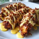 Pretzel Chicken with Mustard-Cheddar Sauce