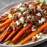 Roasted Carrots with Candied Pecans and Goat Cheese