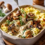 Romige Kip-Ovenschotel met Prei en Champignons