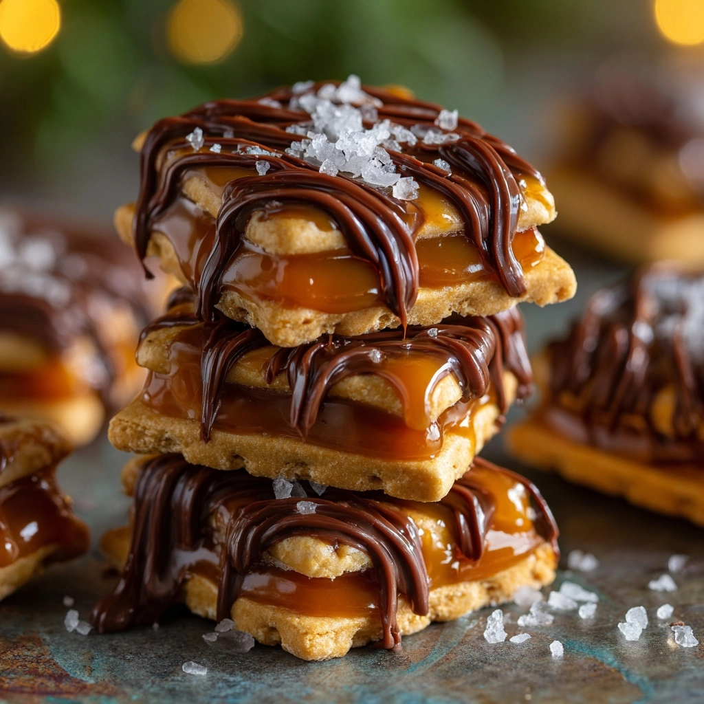 Salted Caramel Cracker Bites