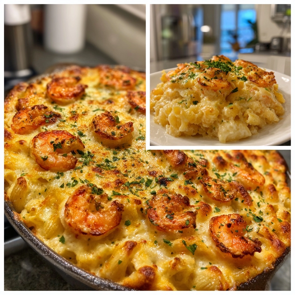 Shrimp Scampi Pasta Bake – Cheesy, Garlicky, and Oh-So-Easy!