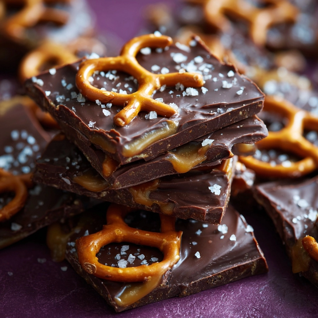 The Best Salted Caramel Pretzel Bark