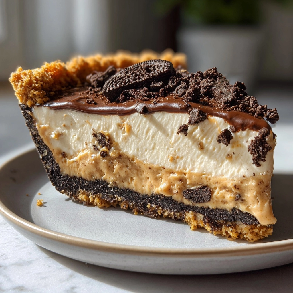 Unbelievable Peanut Butter Pie with Oreo Crust & Creamy Filling!