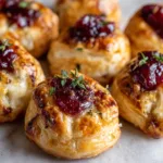 Baked Cranberry Brie Bites : Easy 5-Ingredient Holiday Appetizer