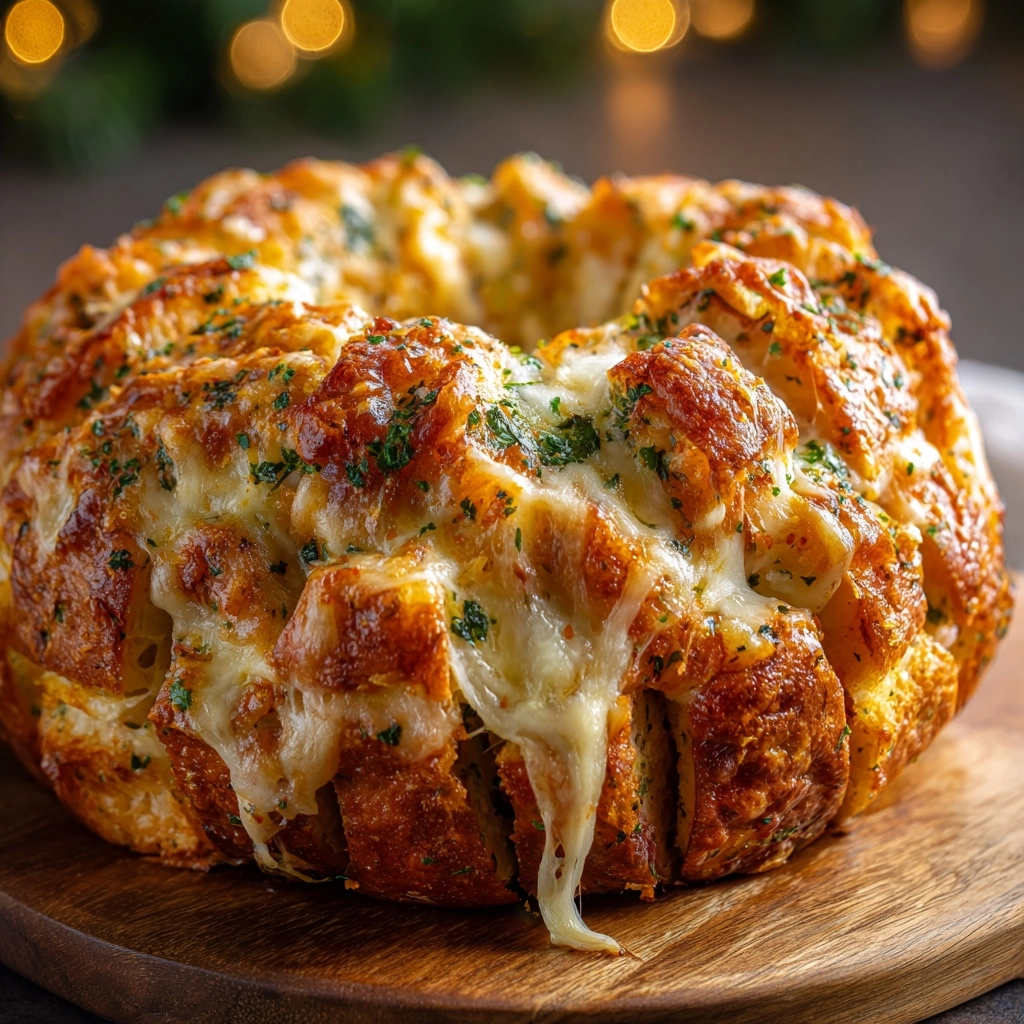 Cheesy Pull Apart Christmas Bread