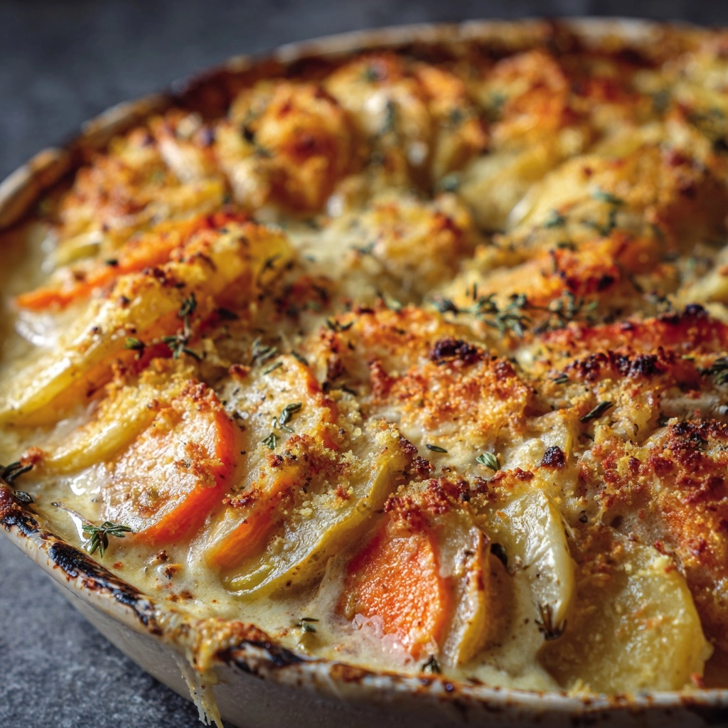 Cheesy Root Vegetable Gratin | Spoon Fork Bacon