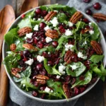 Cozy Autumn Salad with Cranberries, Pecans & Greens