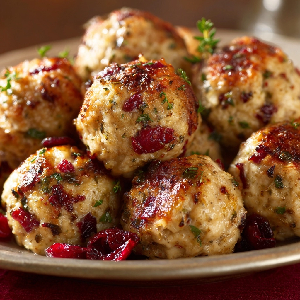 Cranberry Turkey Stuffing Balls