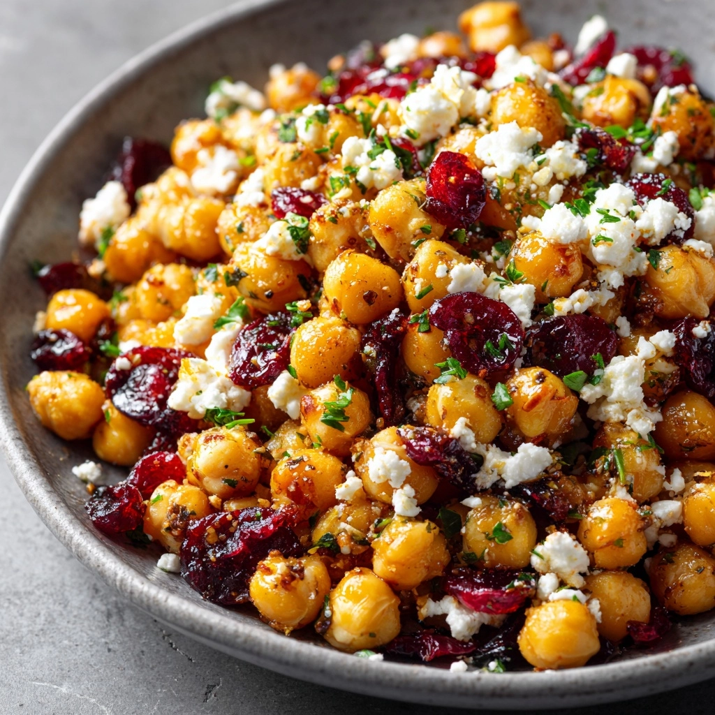 Delicious Feta and Cranberry Chickpeas for a Flavor-Packed Snack!