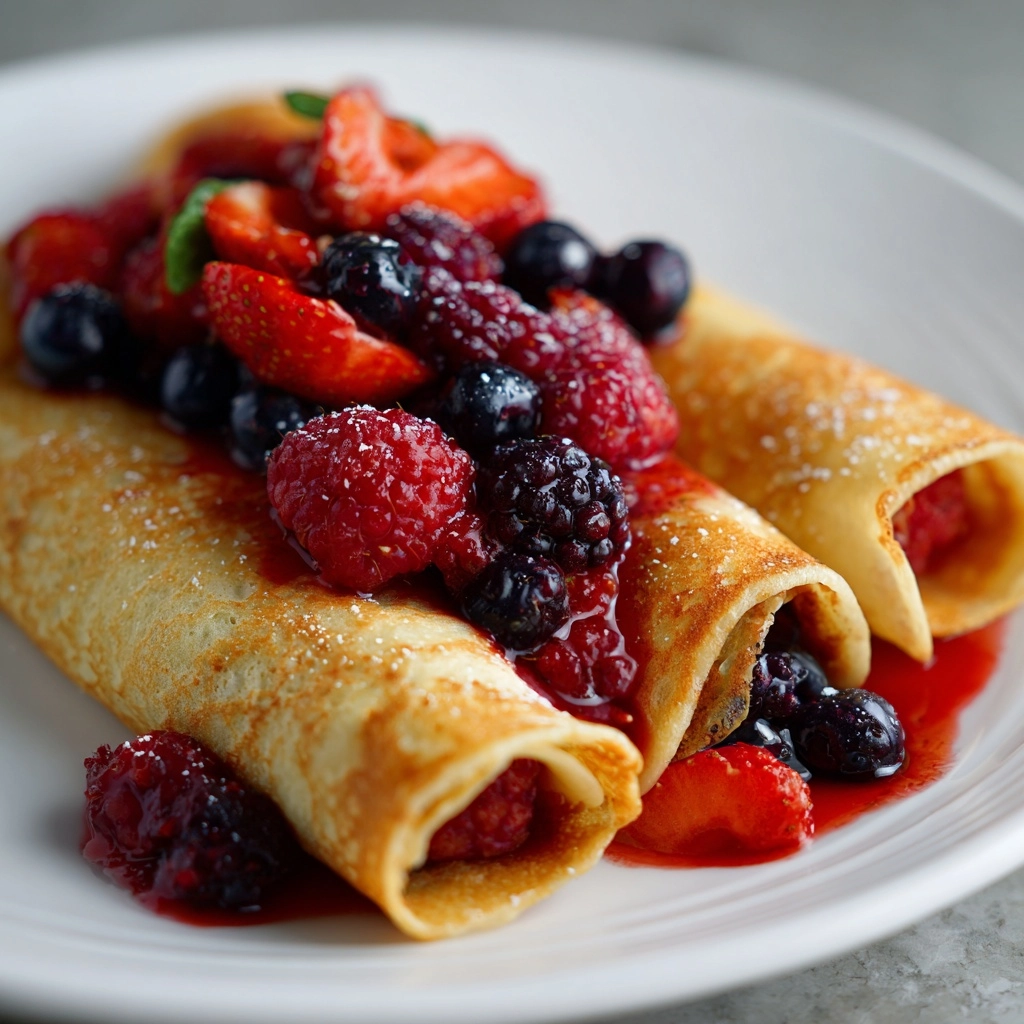 Delicious Vegan & Gluten-Free Almond Crepes with Warm Berries