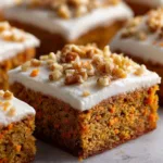Frosted Carrot Cake Bars for Quick Potluck Desserts