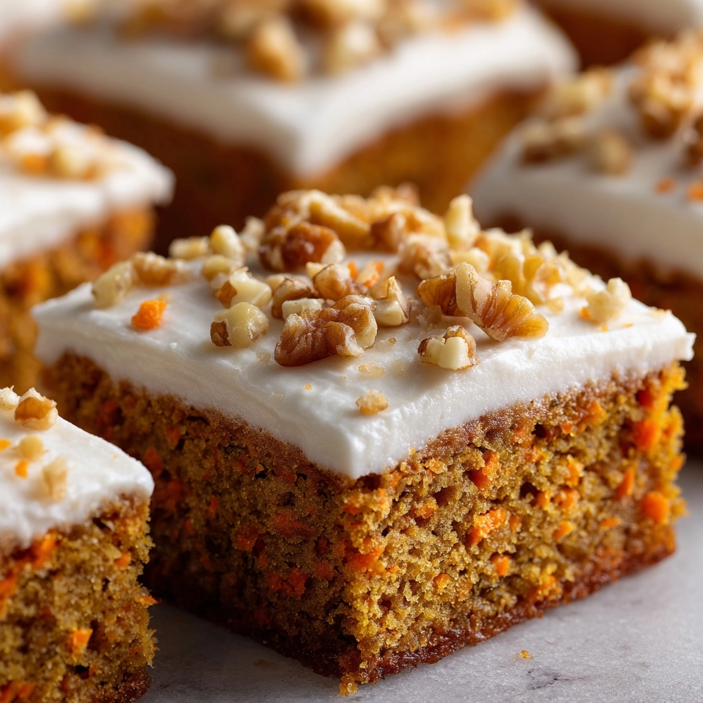 Frosted Carrot Cake Bars for Quick Potluck Desserts