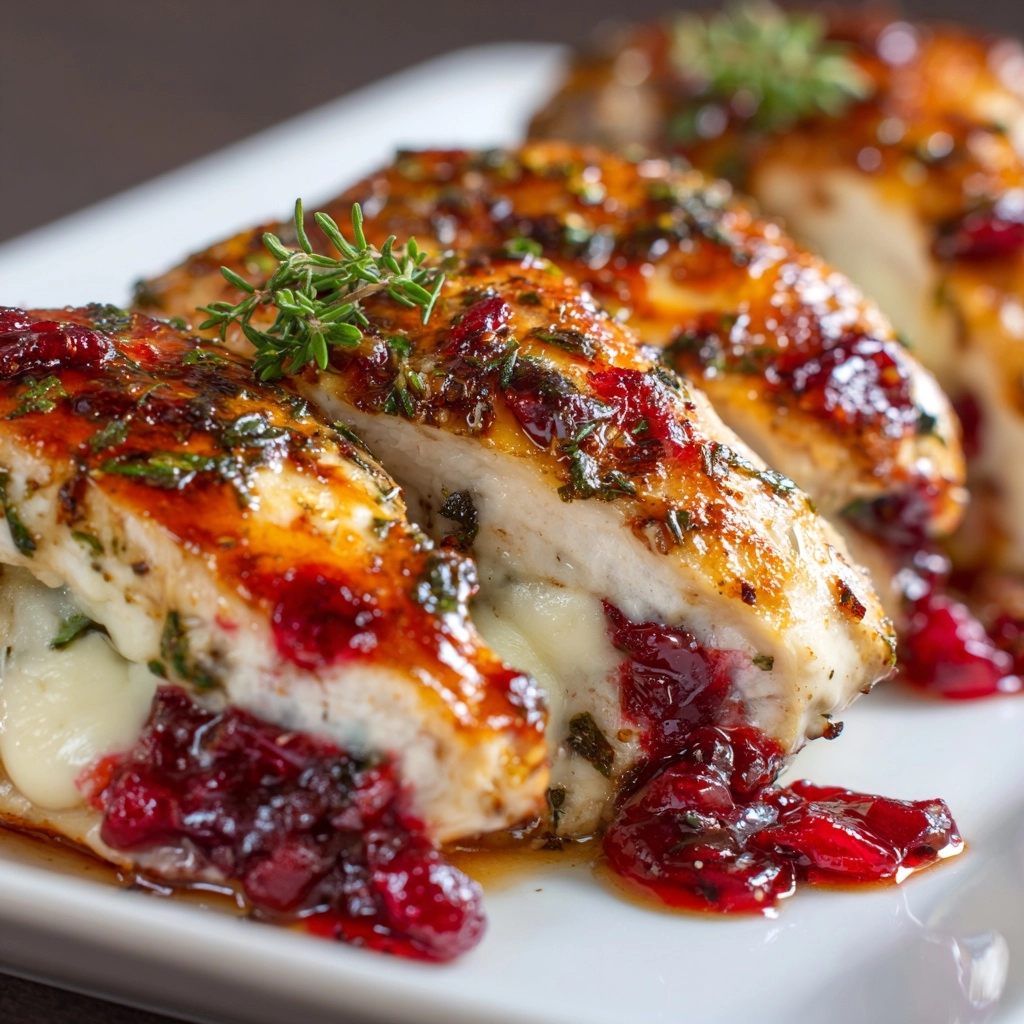 Impressive Cranberry Brie Stuffed Chicken