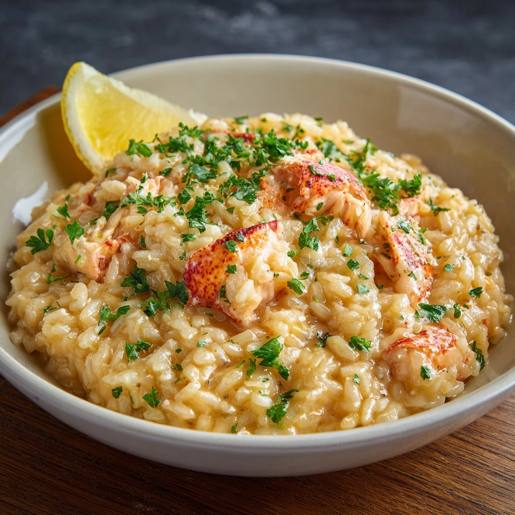 Indulge in Creamy Lemon Butter Lobster Risotto for a Restaurant-Quality Treat!