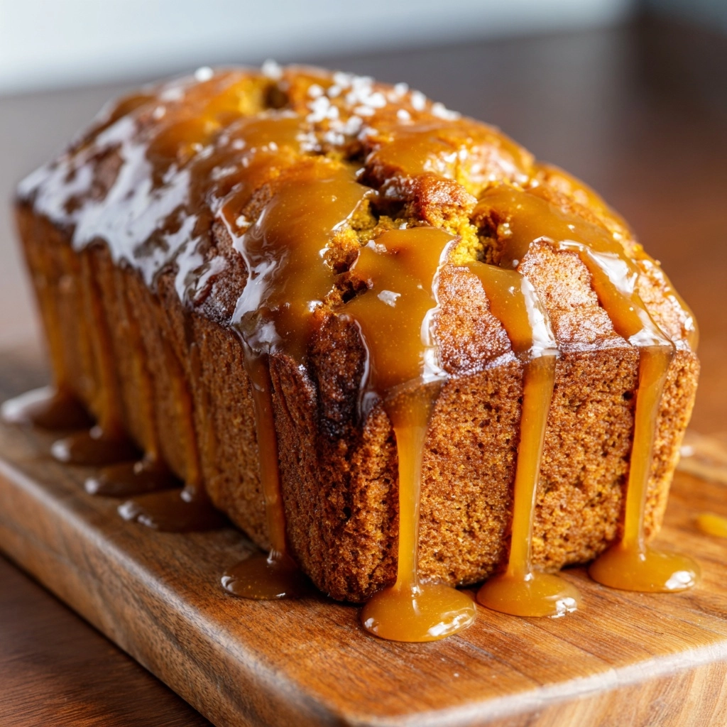 Indulge in Decadent Butter Pumpkin Bread with Salted Maple Brown Butter Glaze!