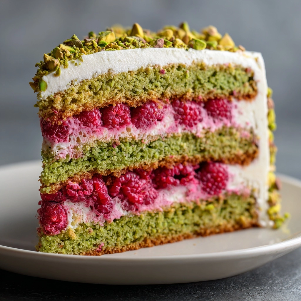 Indulge in the Dreamy Pistachio Raspberry Cake Delight!