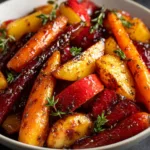 Maple Dijon Roasted Apples & Carrots