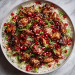 Pomegranate Sesame Chicken with Ginger Rice You’ll Crave