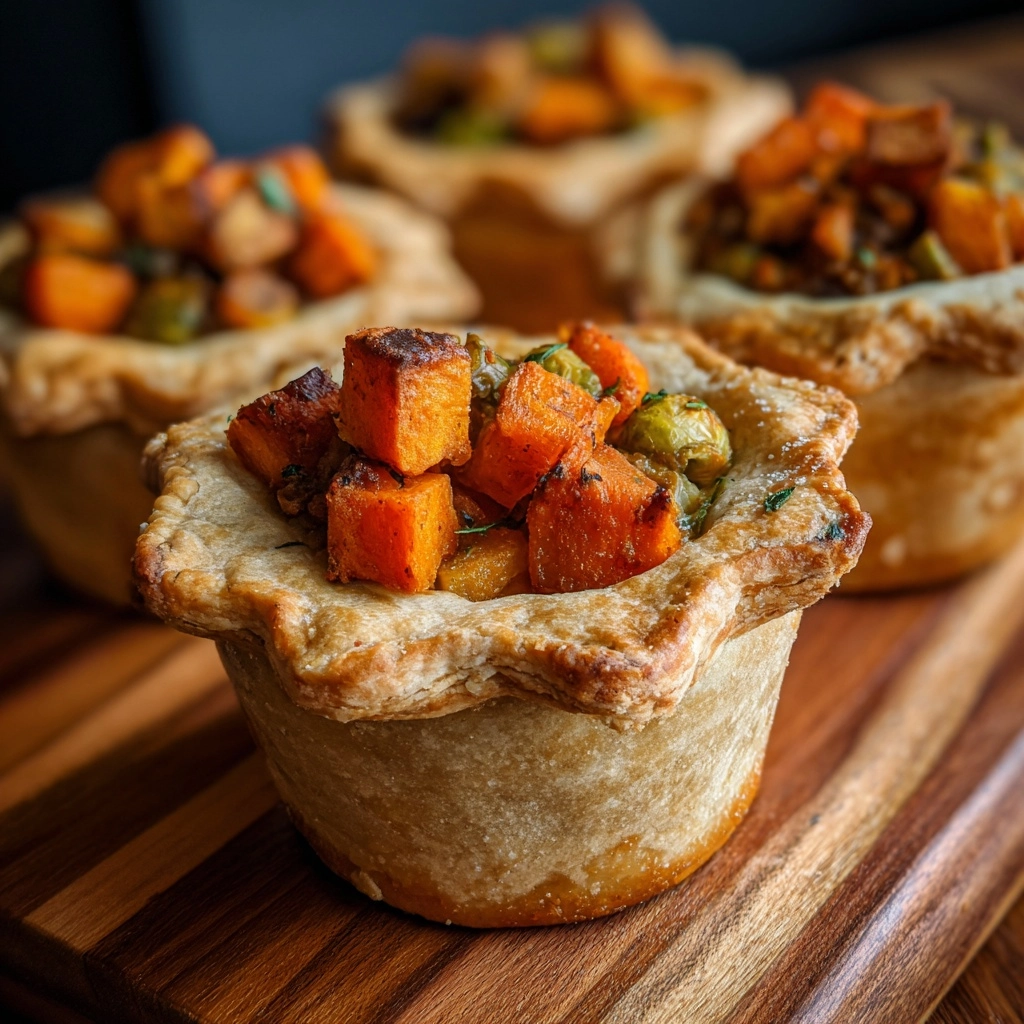 Roasted Autumn Vegetable Pot Pies