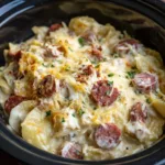 Savor the Comfort: Creamy Crockpot Pierogi Casserole with Kielbasa