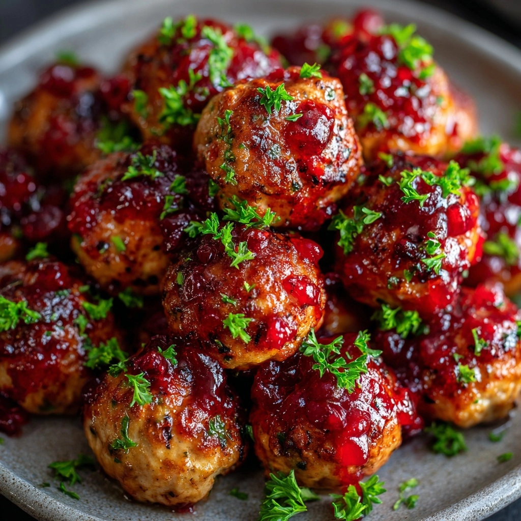 Skinny Turkey Meatballs in Cranberry Sauce (Guilt-Free & Festive)