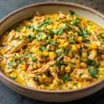 Slow Cooker Street Corn Chicken with Creamy, Zesty Sauce