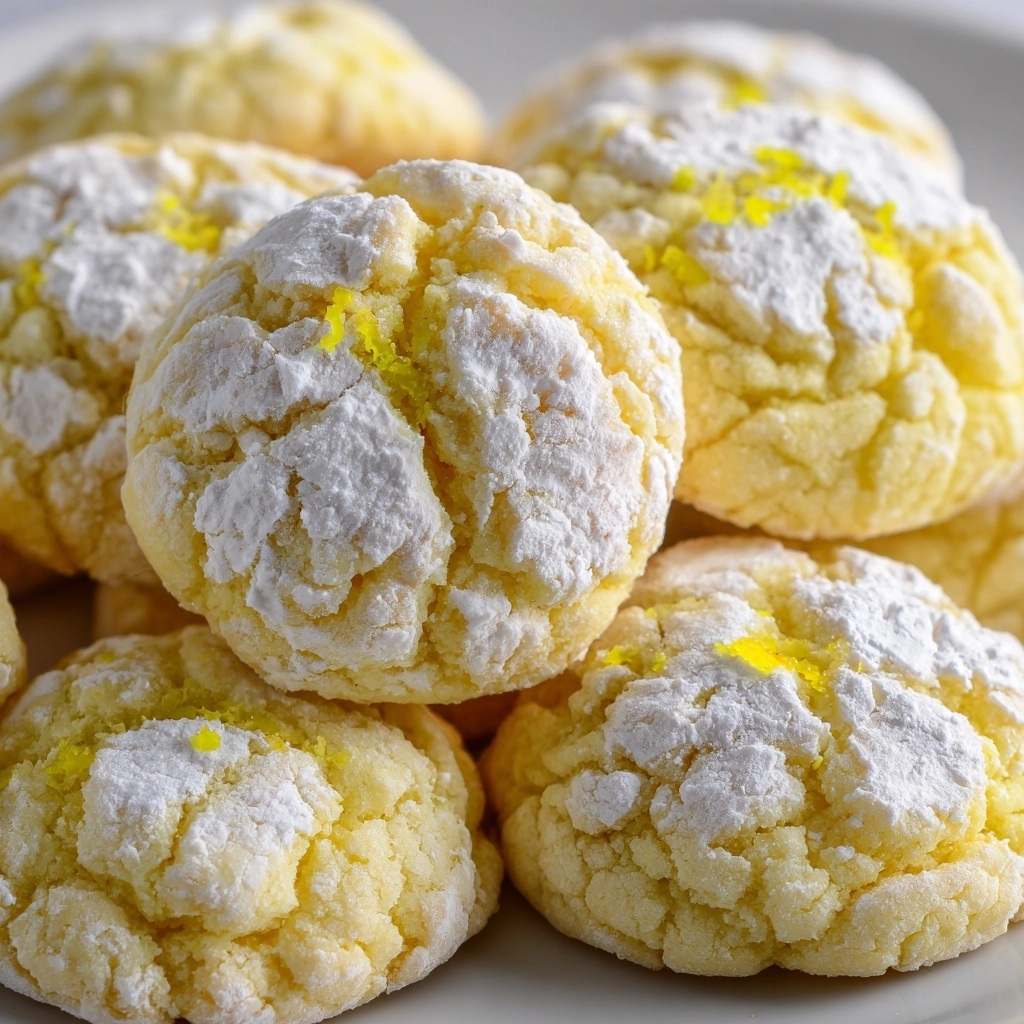 Soft Lemon Crinkle Cookies with Bright Zesty Flavor