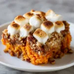 Sweet Potato Casserole with Marshmallows & Brown Sugar Streusel