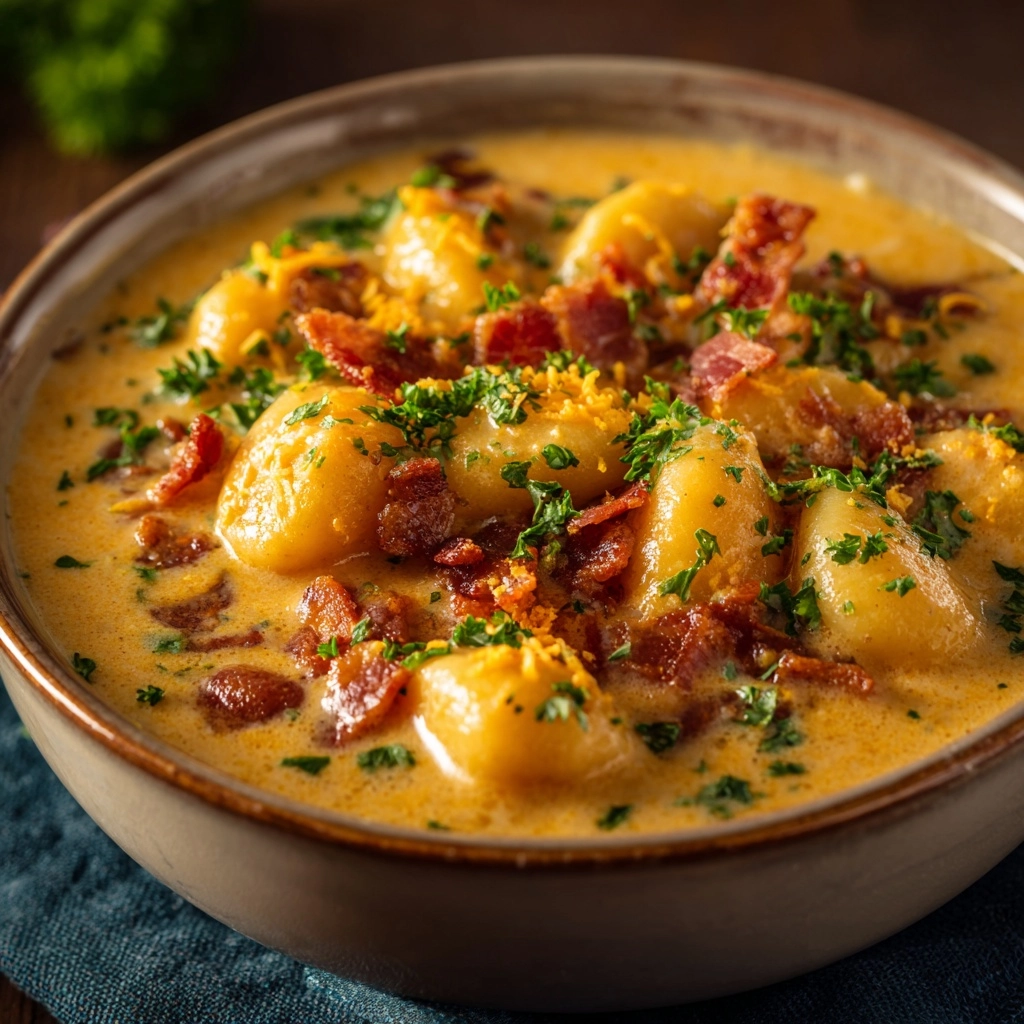 Bacon Cheddar Gnocchi Soup – Creamy, Cheesy & Cozy Comfort Food