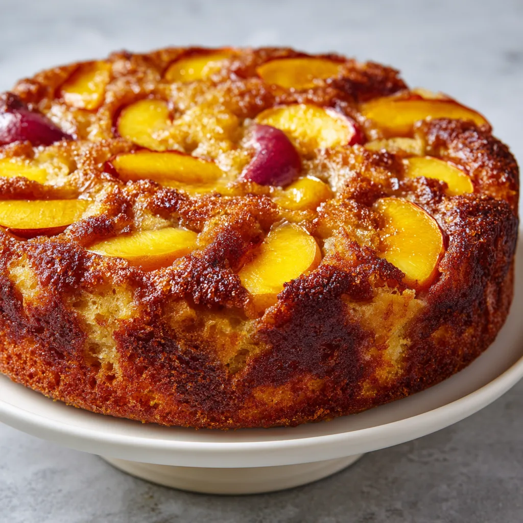 Brown Sugar Peach Cake • simply INCREDIBLE!