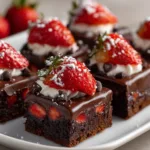 Chocolate Covered Strawberry Brownies