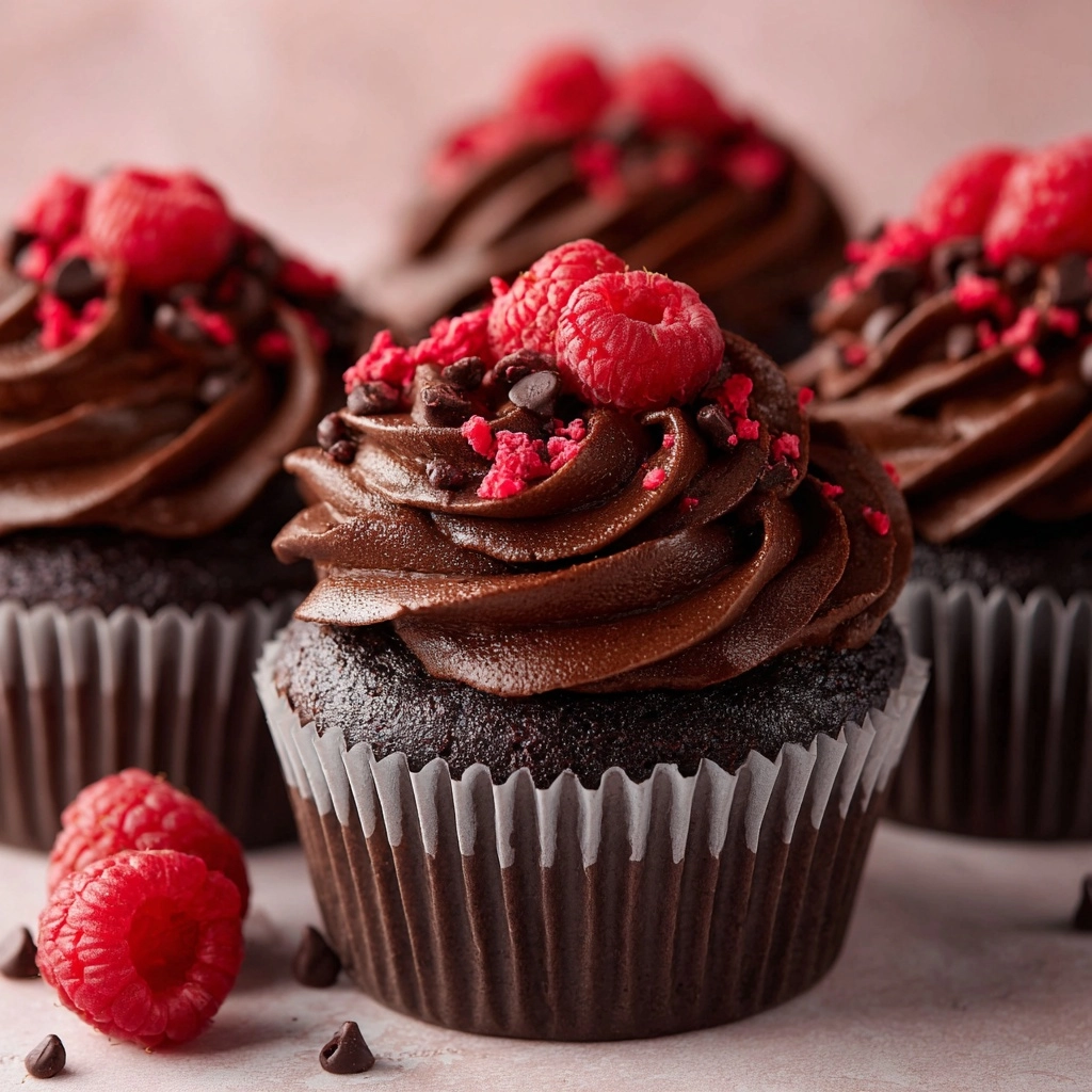Chocolate Raspberry Cupcakes - In Bloom Bakery