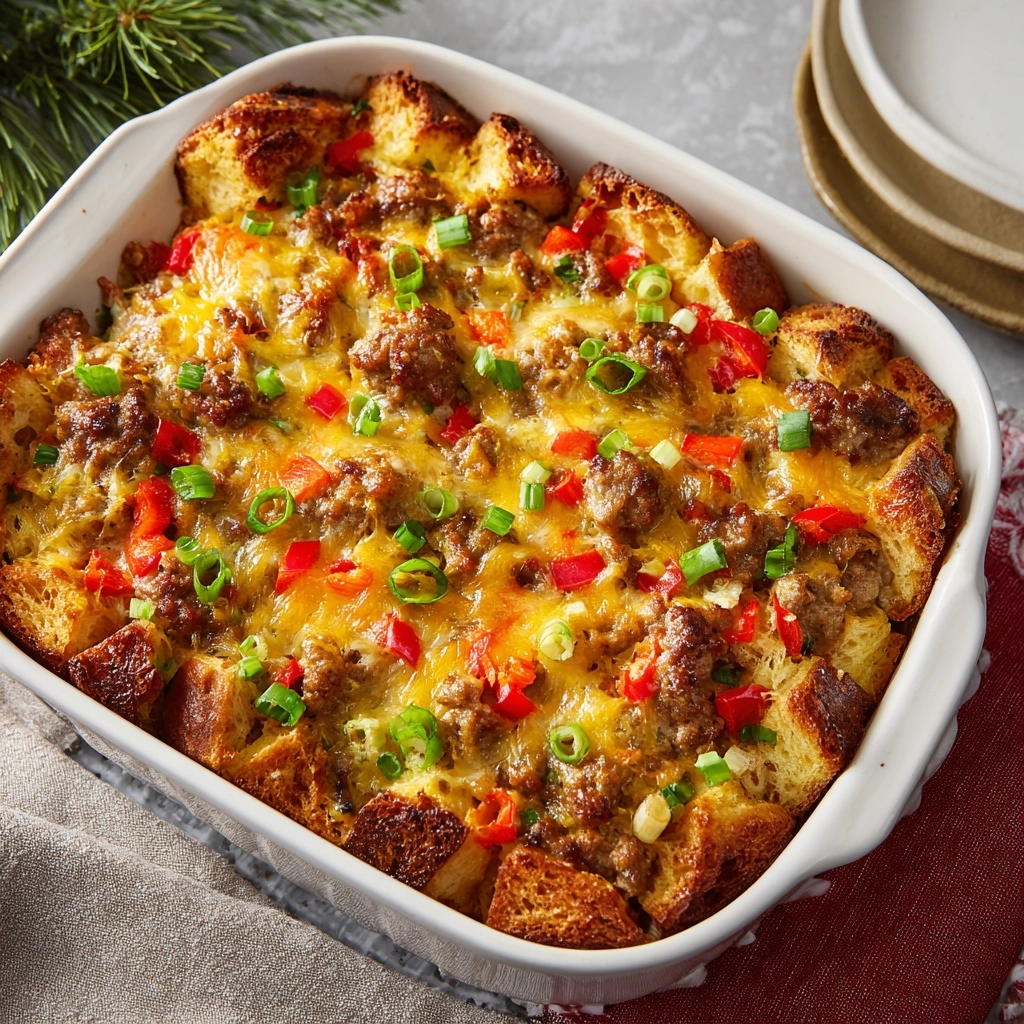 Christmas Breakfast Casserole | Festive, Hearty & Easy Holiday Recipe