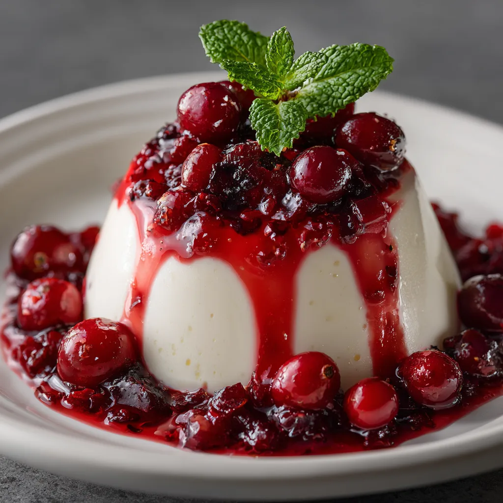 Cranberry Panna Cotta