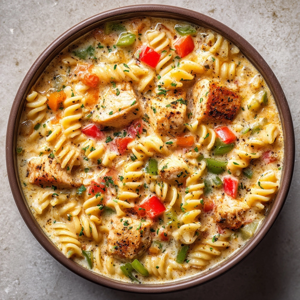 Creamy Cajun Chicken Pasta Soup