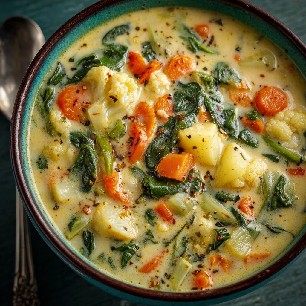 Creamy Vegetable Soup - 7 Vegetable Soup