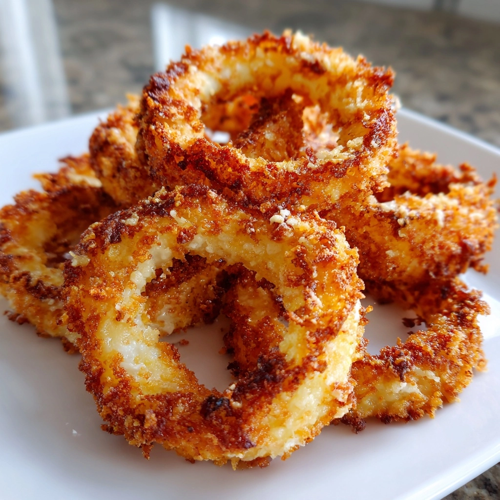 Crispy Keto Onion Rings (No Breadcrumbs, No Frying!)