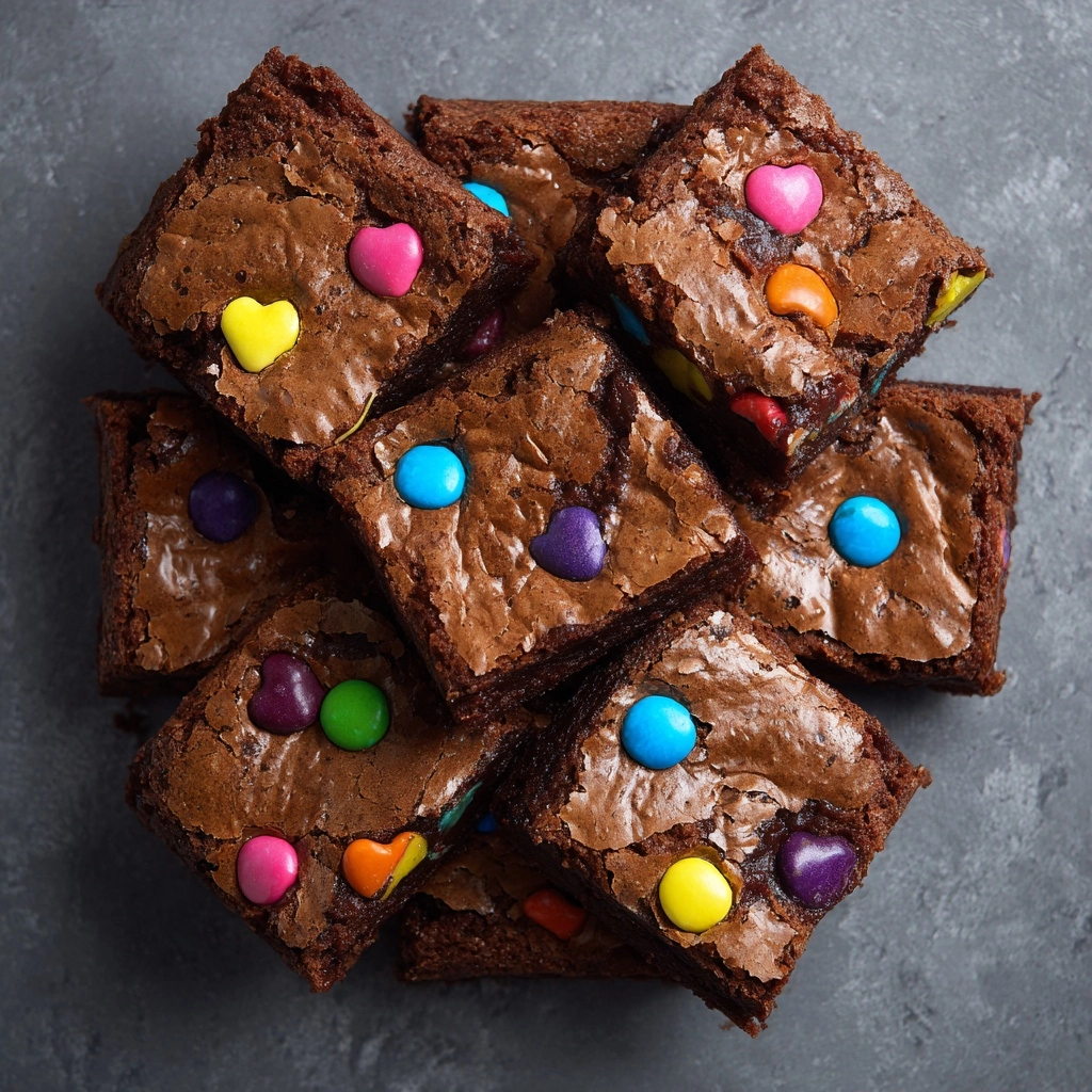 EASY Valentine's M&M's Brownies - Browned Butter Blondie