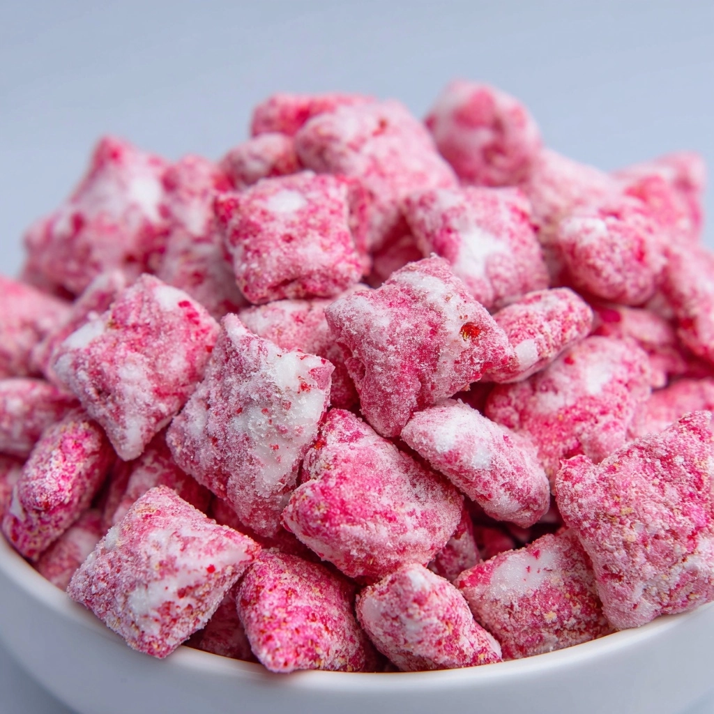 Fluffy Strawberry Shortcake Puppy Chow