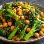GARLIC BROCCOLI STIR FRY WITH CHICKPEAS