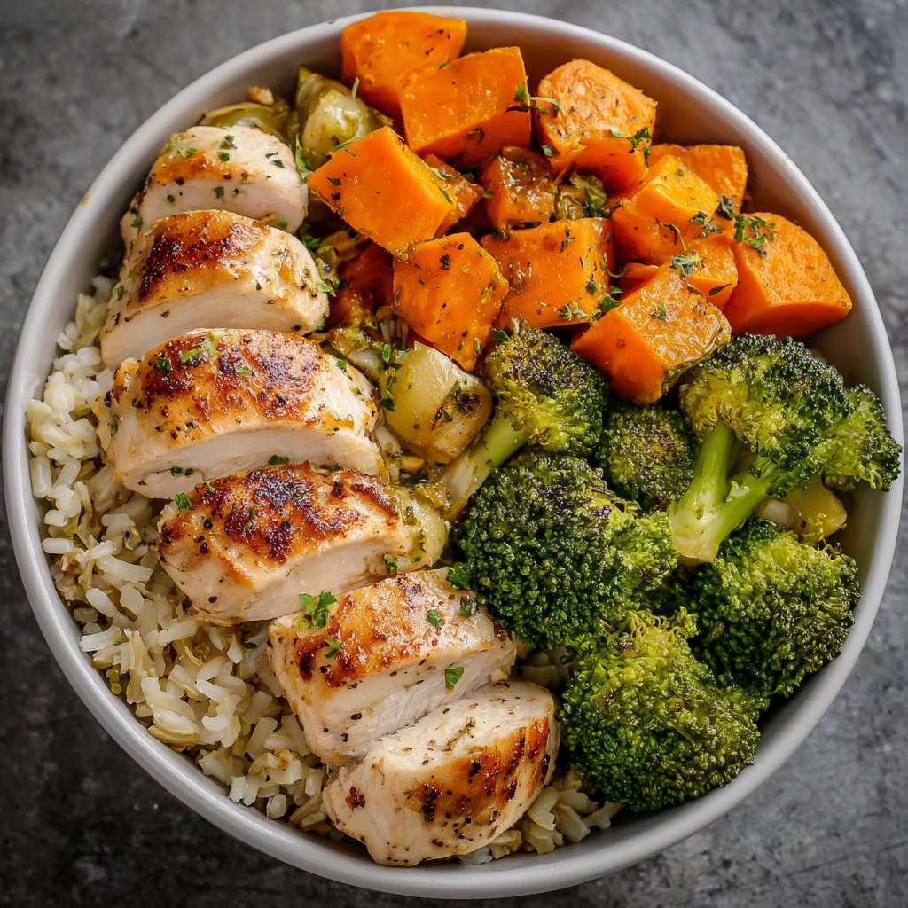 Healthy Chicken & Sweet Potato Rice Bowl