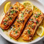 Honey Garlic Butter Baked Salmon