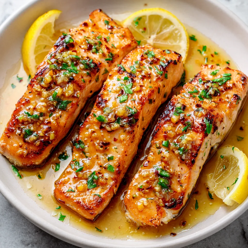 Honey Garlic Butter Baked Salmon