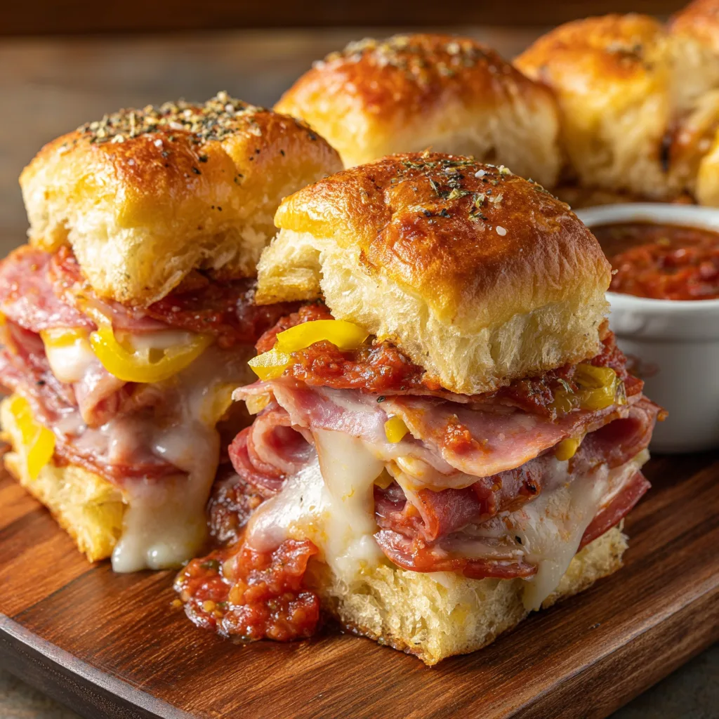 Hot Italian Sub Sliders - The Jam Jar Kitchen