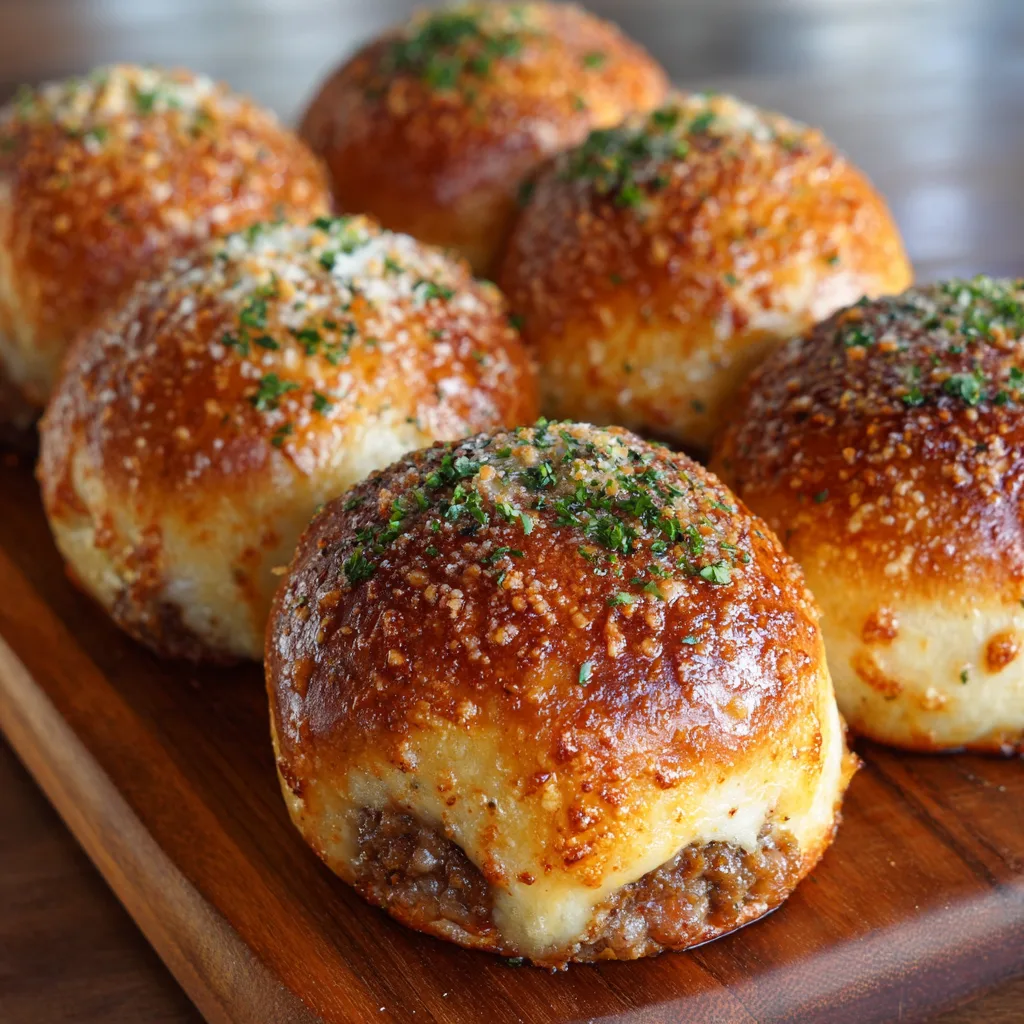 Irresistible Garlic Parmesan Cheeseburger Bombs for Game Day