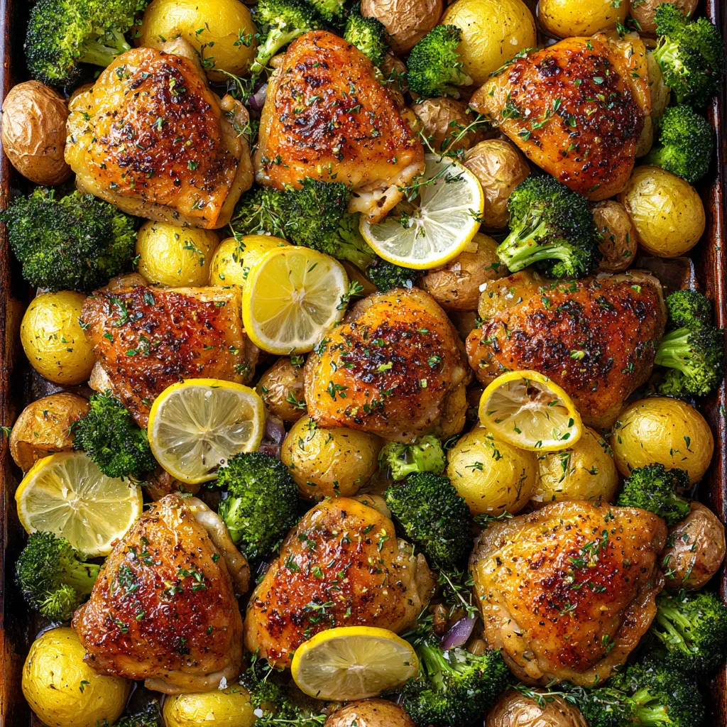Lemon Garlic Chicken (Sheet Pan with Potatoes & Broccoli OR Marinade)