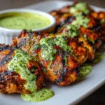 Peruvian Grilled Chicken with Creamy Green Sauce is packed with flavor and the perfect way to add so